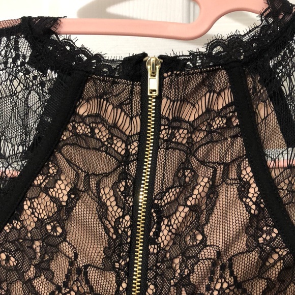 (M) Revamped Black Lace Mini Dress with Skort - Picture 9 of 16